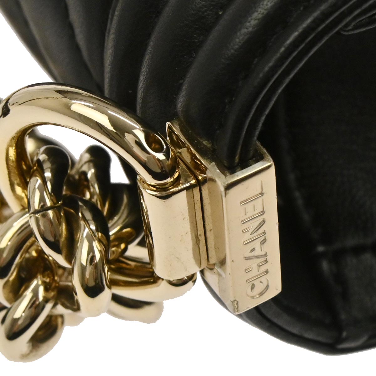 Boy Chanel 2017 Black Lambskin Small Chain Shoulder Bag