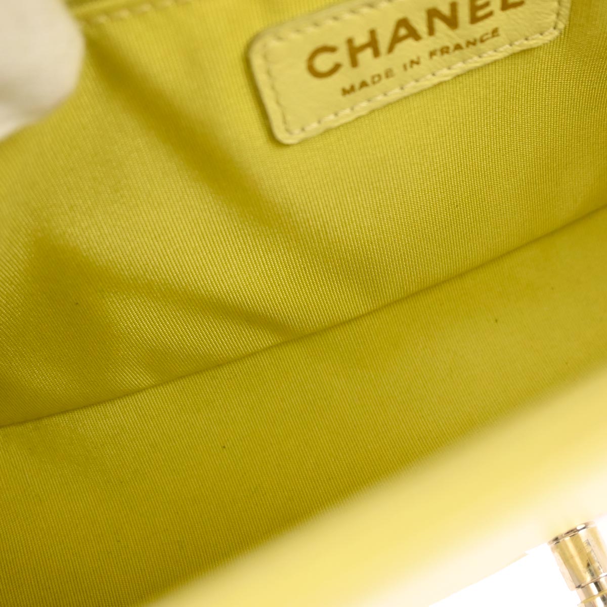 Boy Chanel 2016-2017 Yellow Lambskin Medium Chain Shoulder Bag