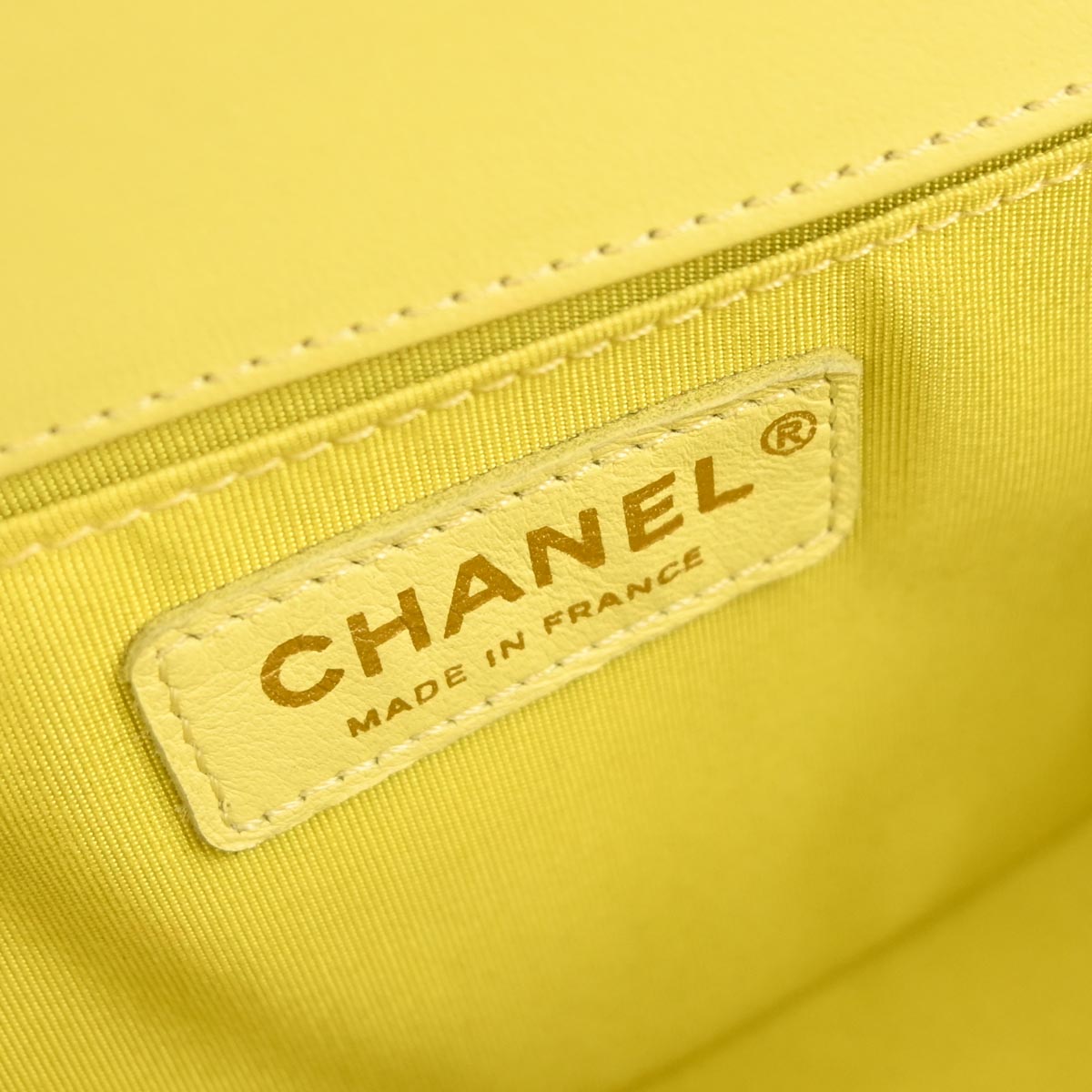Boy Chanel 2016-2017 Yellow Lambskin Medium Chain Shoulder Bag