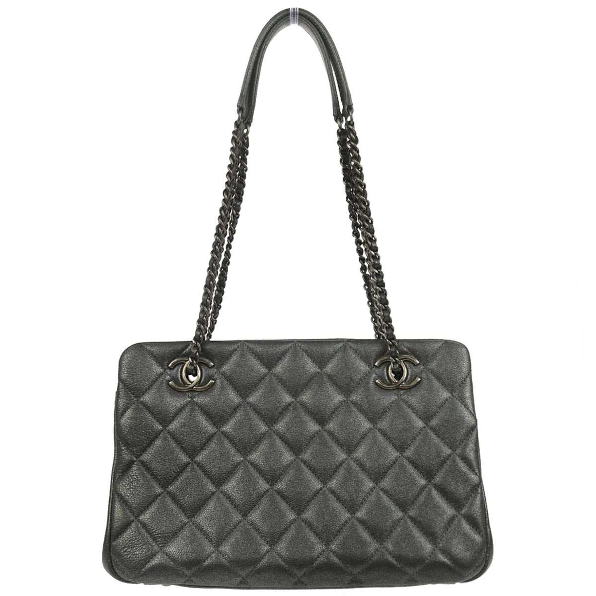 Chanel 2015-2016 Metallic Blue Calfskin Paris-Salzburg CC Eyelet Tote Bag