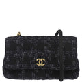 Chanel Black Tweed Double Sided Shoulder Bag