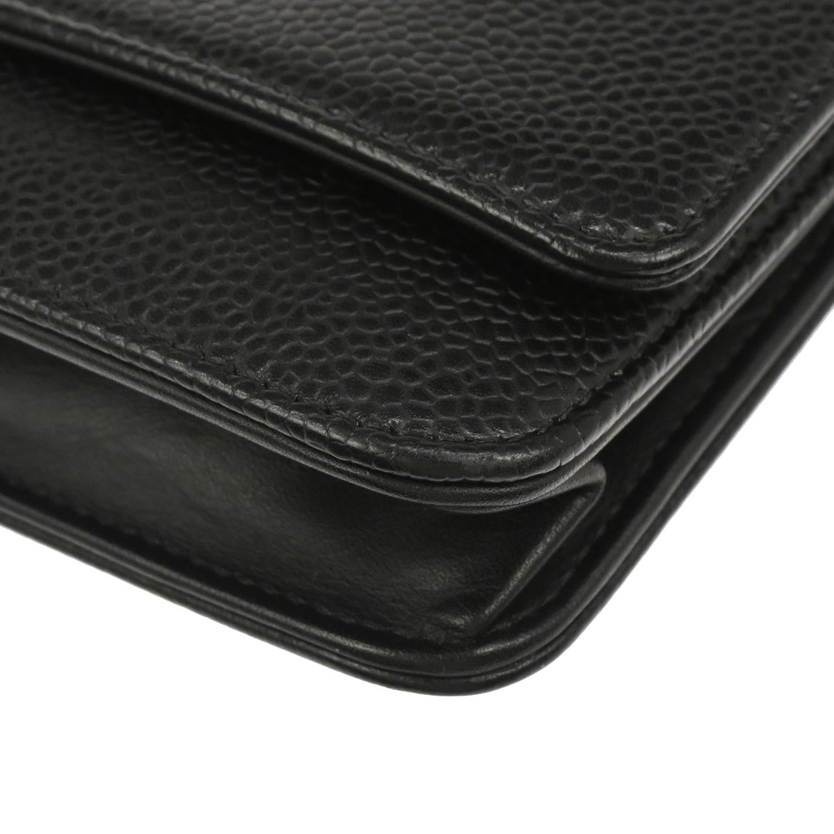 Chanel 2016-2017 Black Caviar Skin Timeless WOC Wallet on Chain Bag