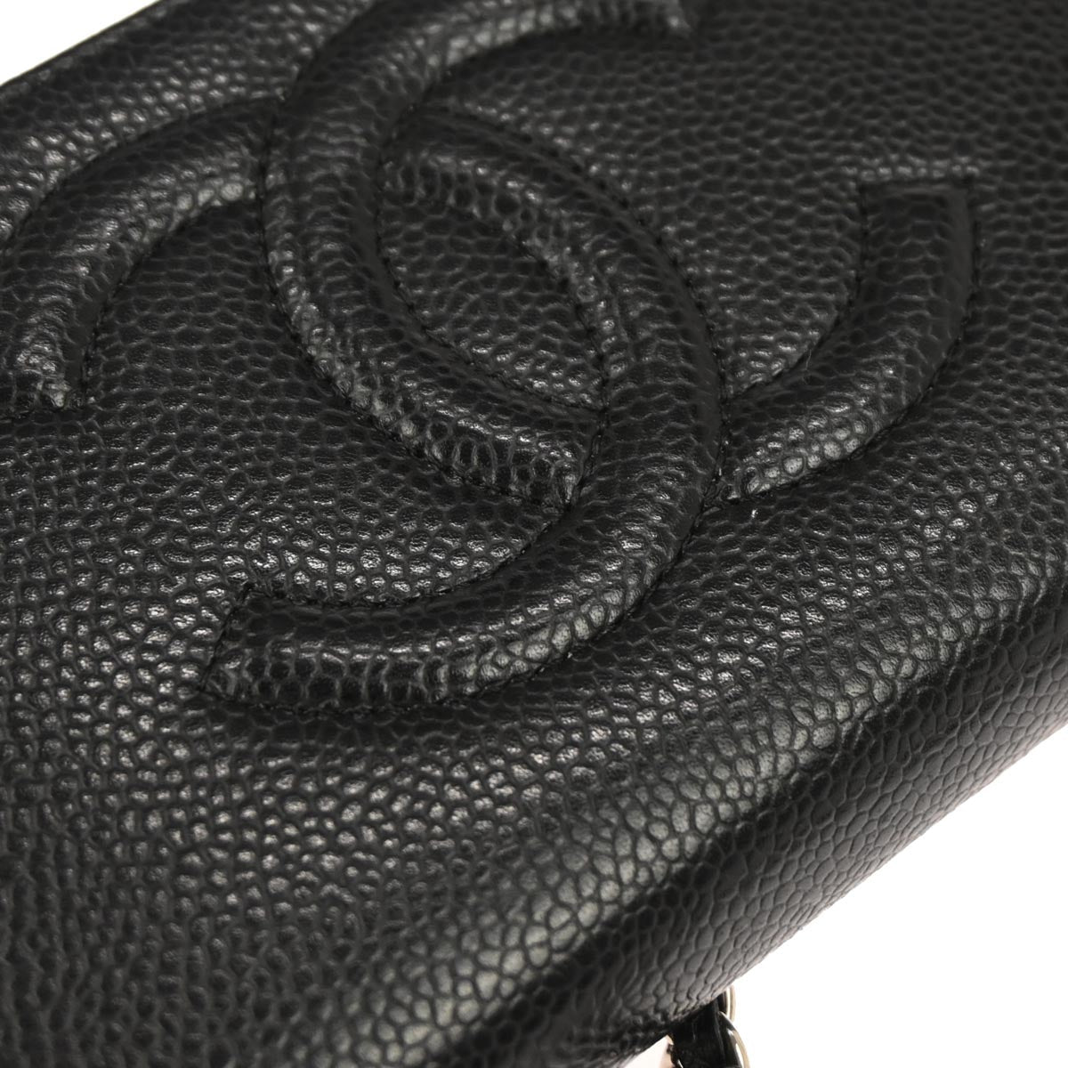 Chanel 2016-2017 Black Caviar Skin Timeless WOC Wallet on Chain Bag