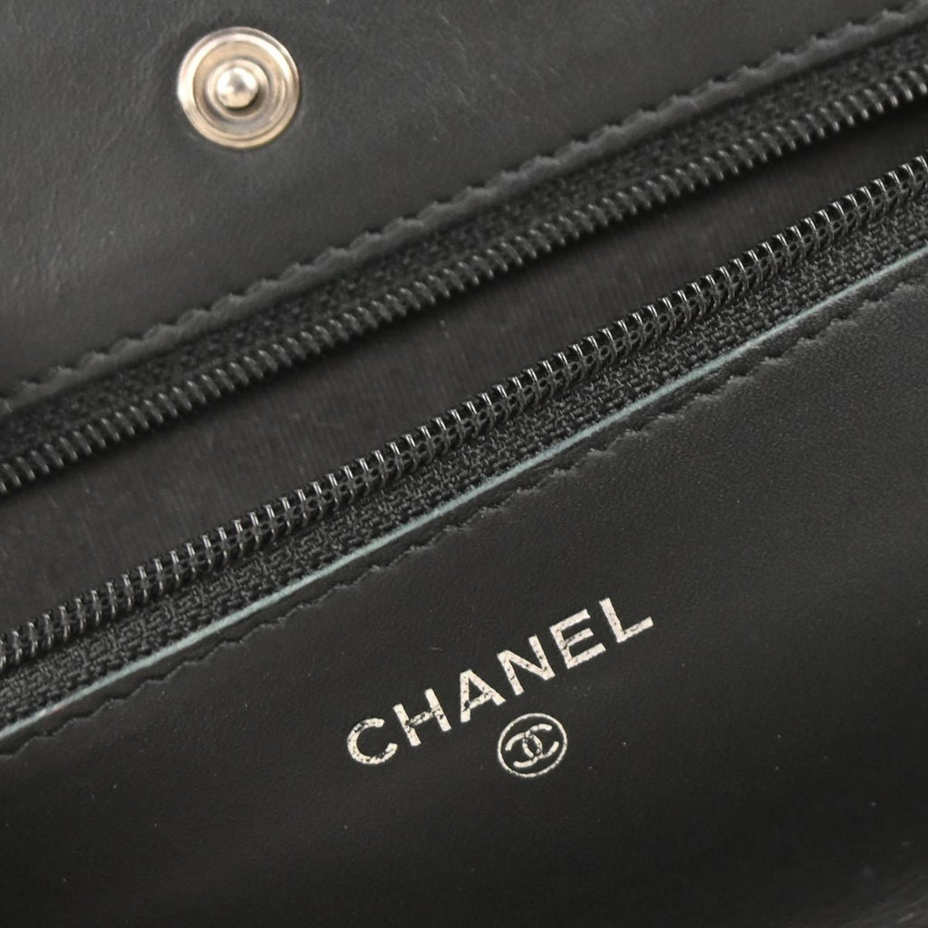 Chanel 2016-2017 Black Caviar Skin Timeless WOC Wallet on Chain Bag