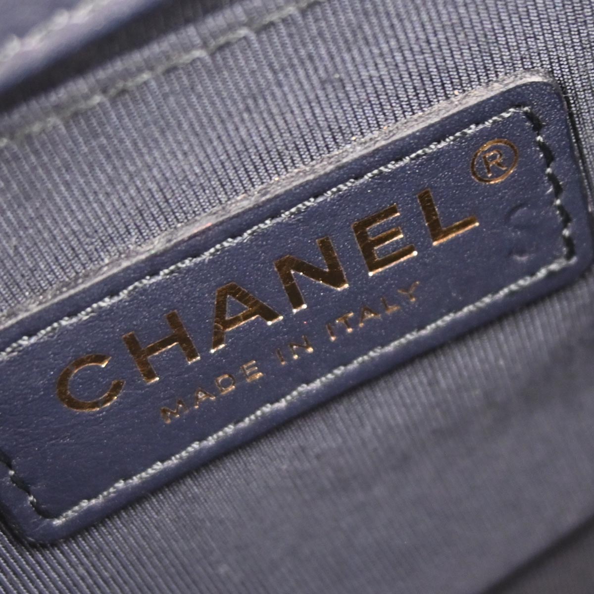 Boy Chanel Navy Lambskin Small Chain Shoulder Bag