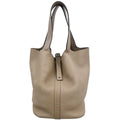 Hermes Tourterelle Gray Taurillon Clemence Picotin Lock TGM