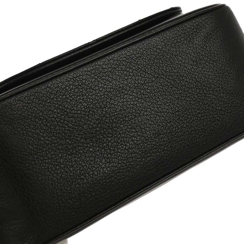 Chanel 2017 Black Calfskin Goatskin Coco Curve Vanity Bag 2way Shoulder Handbag