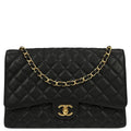 Chanel Black Caviar Skin Classic Double Flap Shoulder Bag