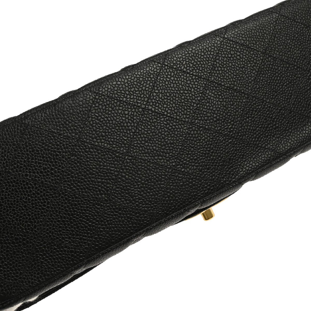 Chanel Black Caviar Skin Classic Double Flap Shoulder Bag
