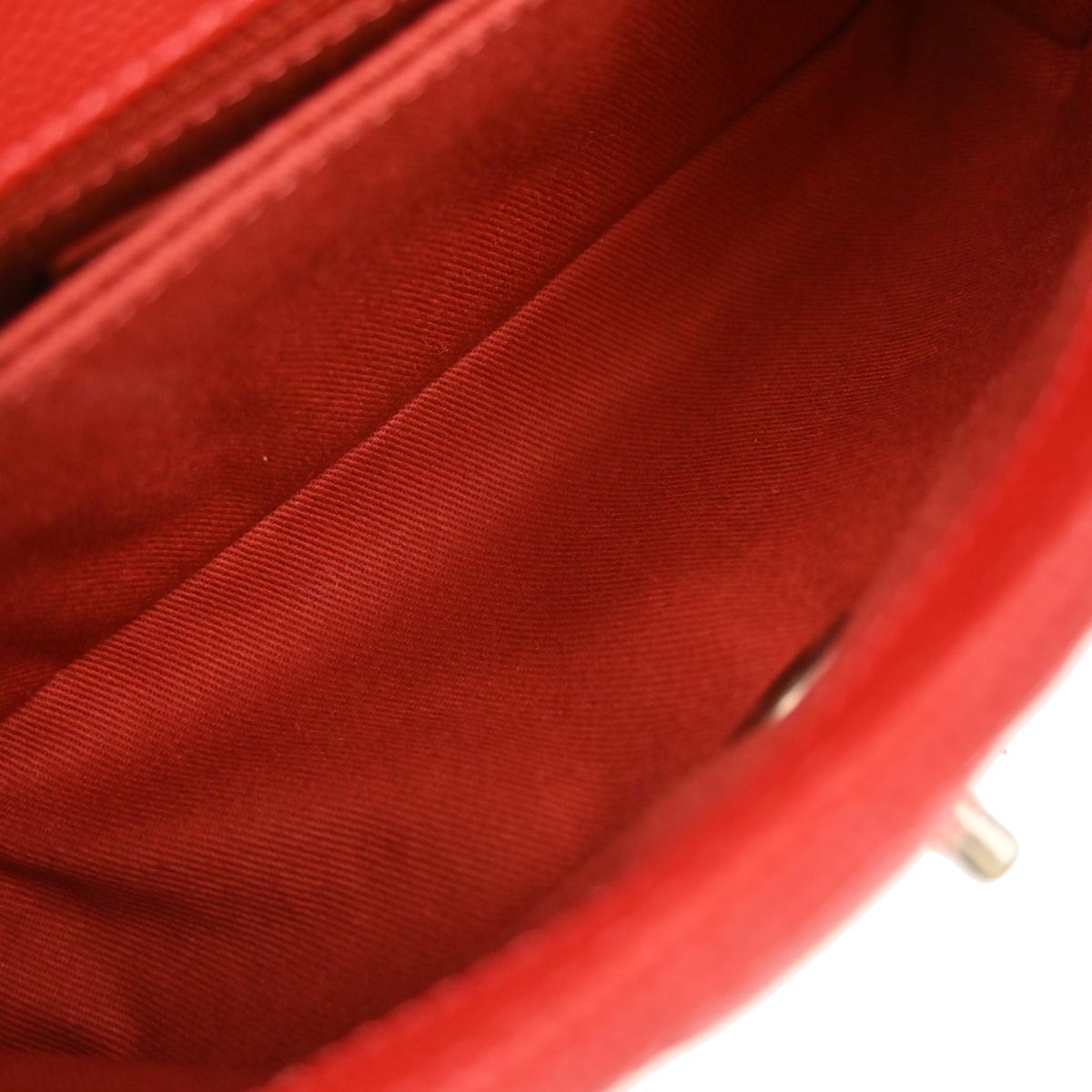 Chanel Red Caviar Coco Handle 2way Shoulder Handbag