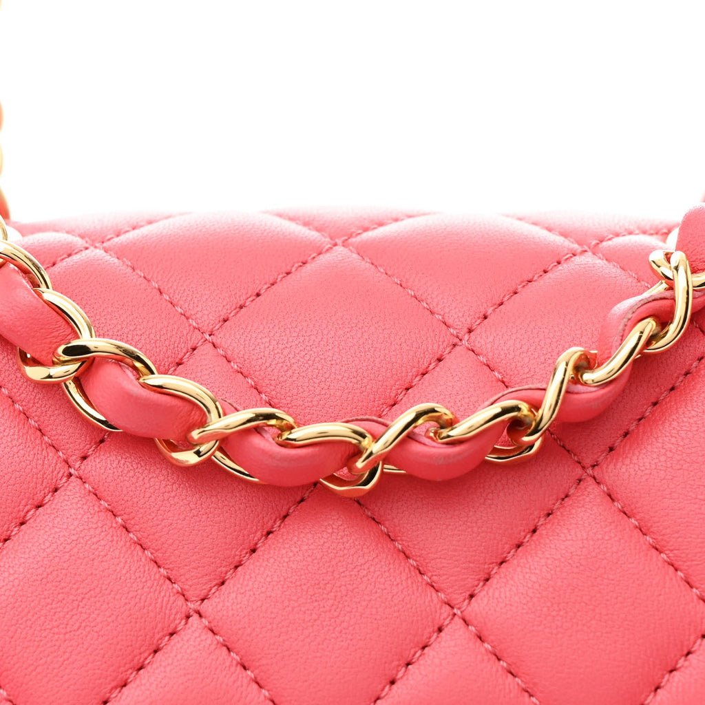 Chanel Lambskin Quilted Small Urban Spirit Backpack Dark Pink