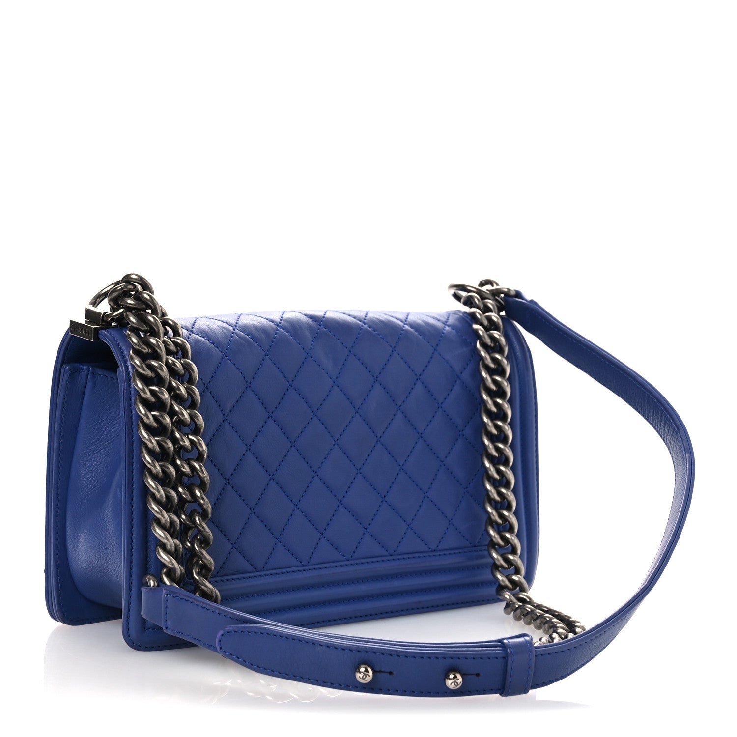 Chanel Calfskin Quilted Medium Boy Flap Blue