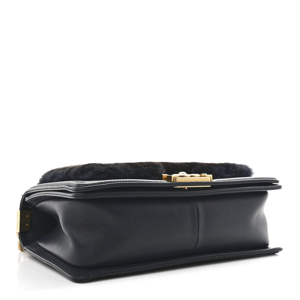 Chanel Orylag Medium Boy Top Handle Flap Navy