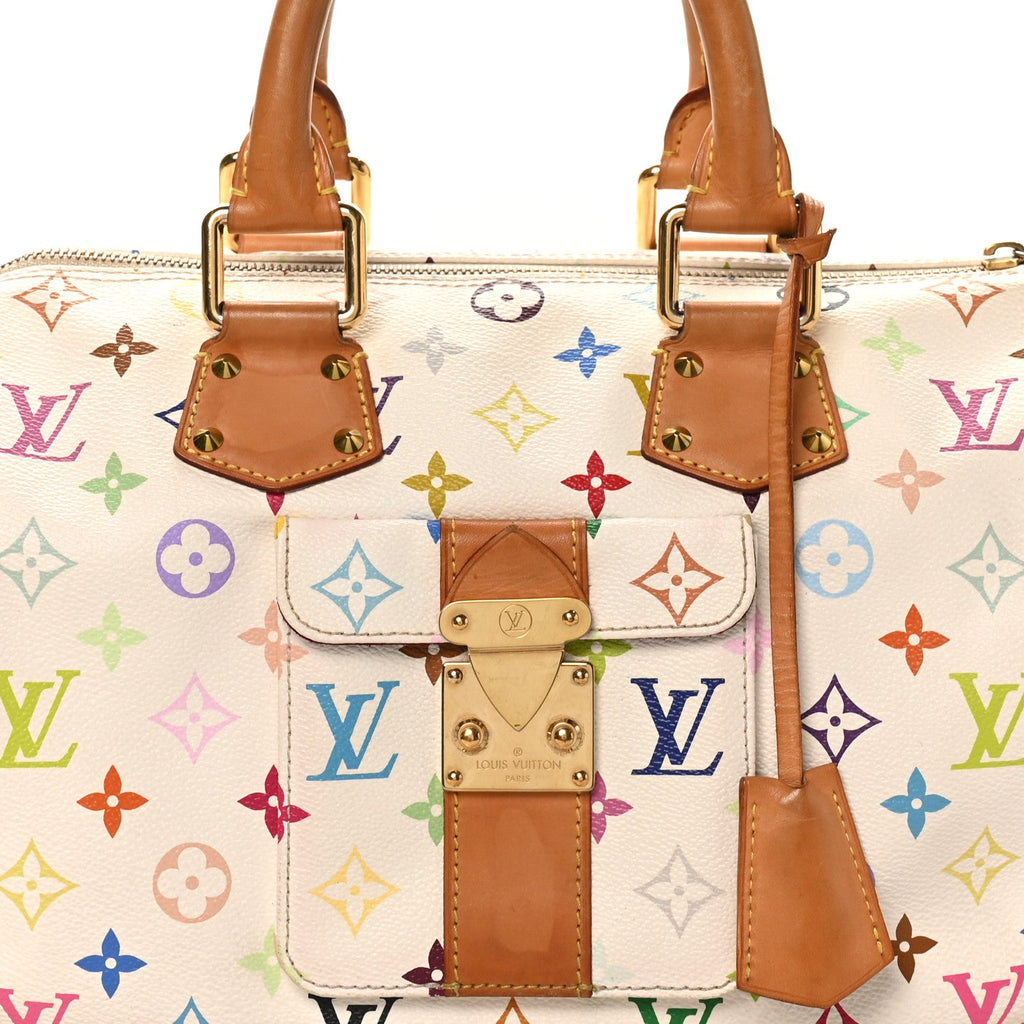 Louis Vuitton Monogram Multicolor Speedy 30 White