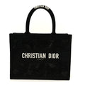 Christian Dior Embroidered 3D Macrame D-Lace Butterfly Medium Book Tote Black Multicolor