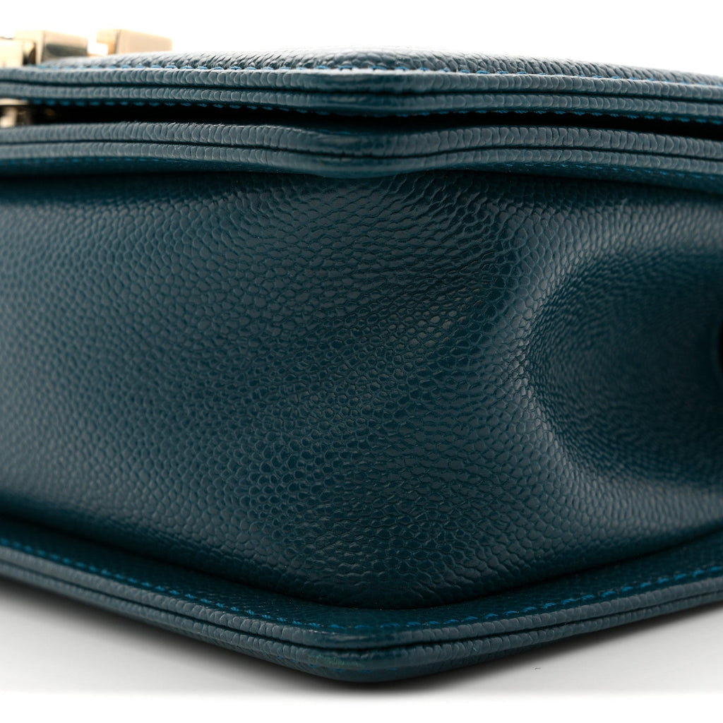 Chanel Caviar Quilted Small Boy Flap Dark Blue