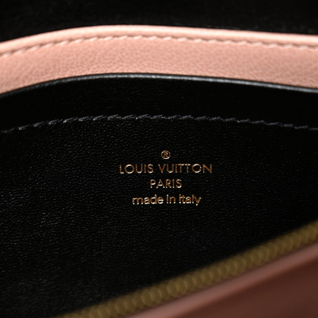 Louis Vuitton Lambskin Embossed Monogram Pochette Coussin Crossbody Black