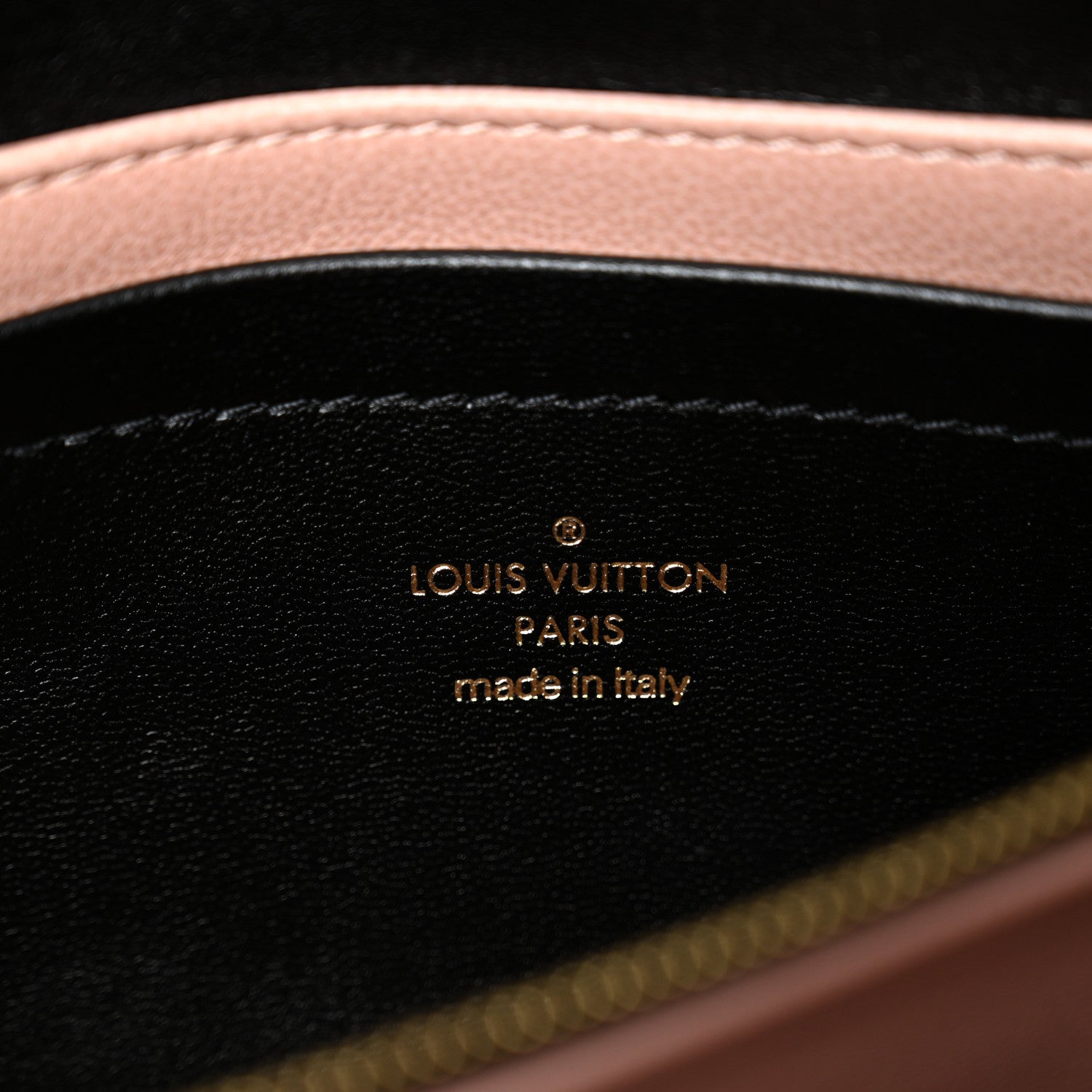 Louis Vuitton Lambskin Embossed Monogram Pochette Coussin Crossbody Black