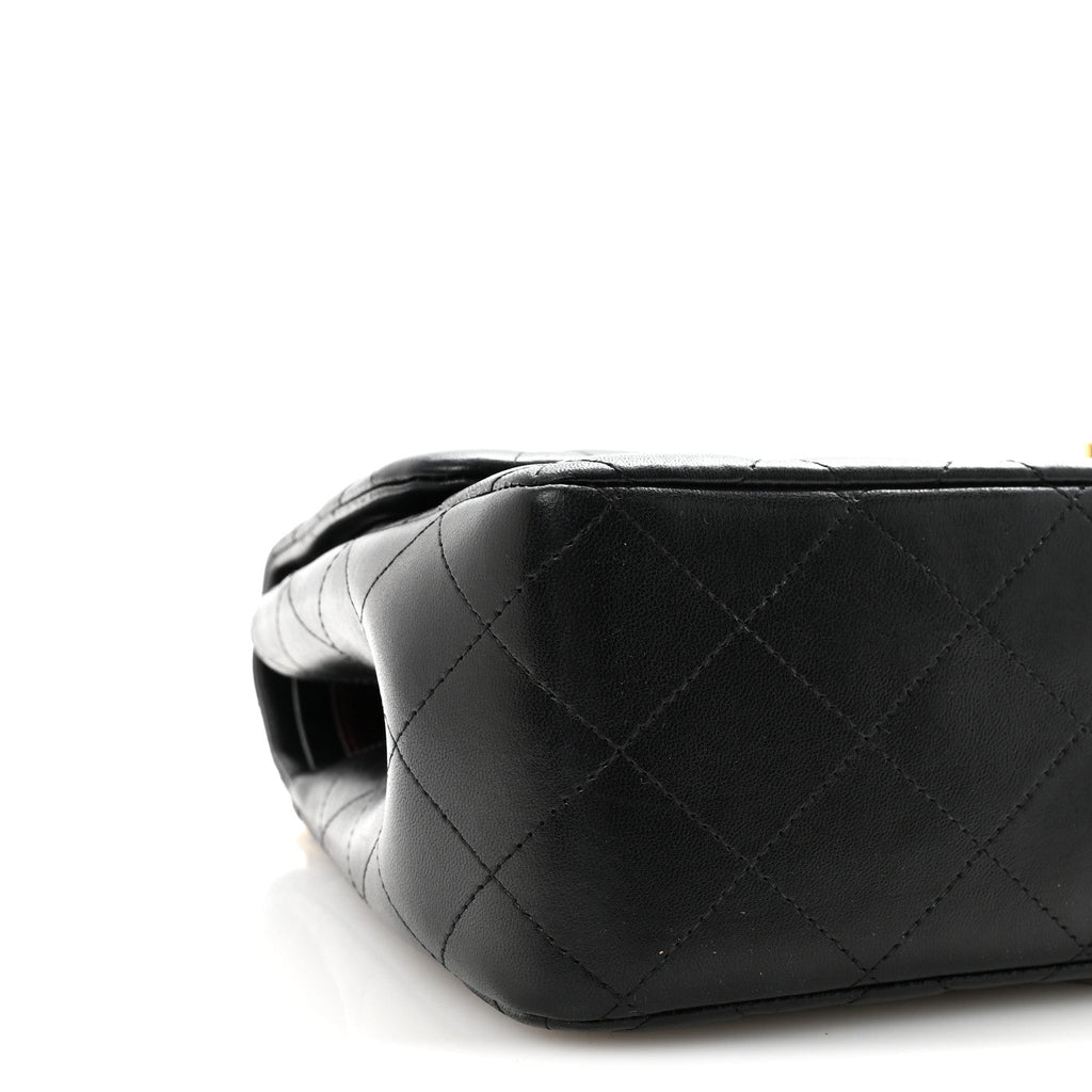 Chanel Lambskin Quilted Jumbo Double Flap Black