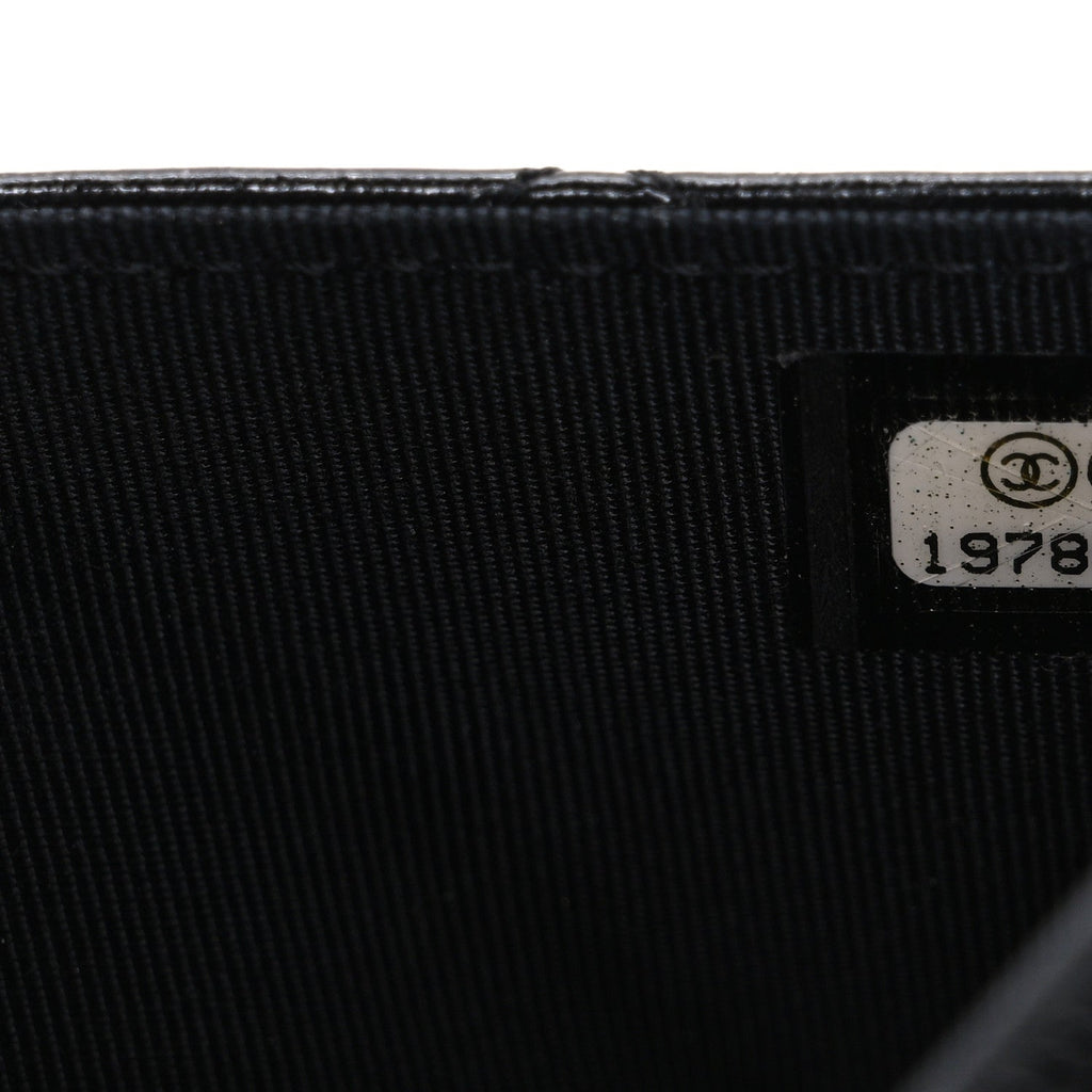 Chanel Glazed Aged Calfskin Reissue Wallet On Chain WOC So Black