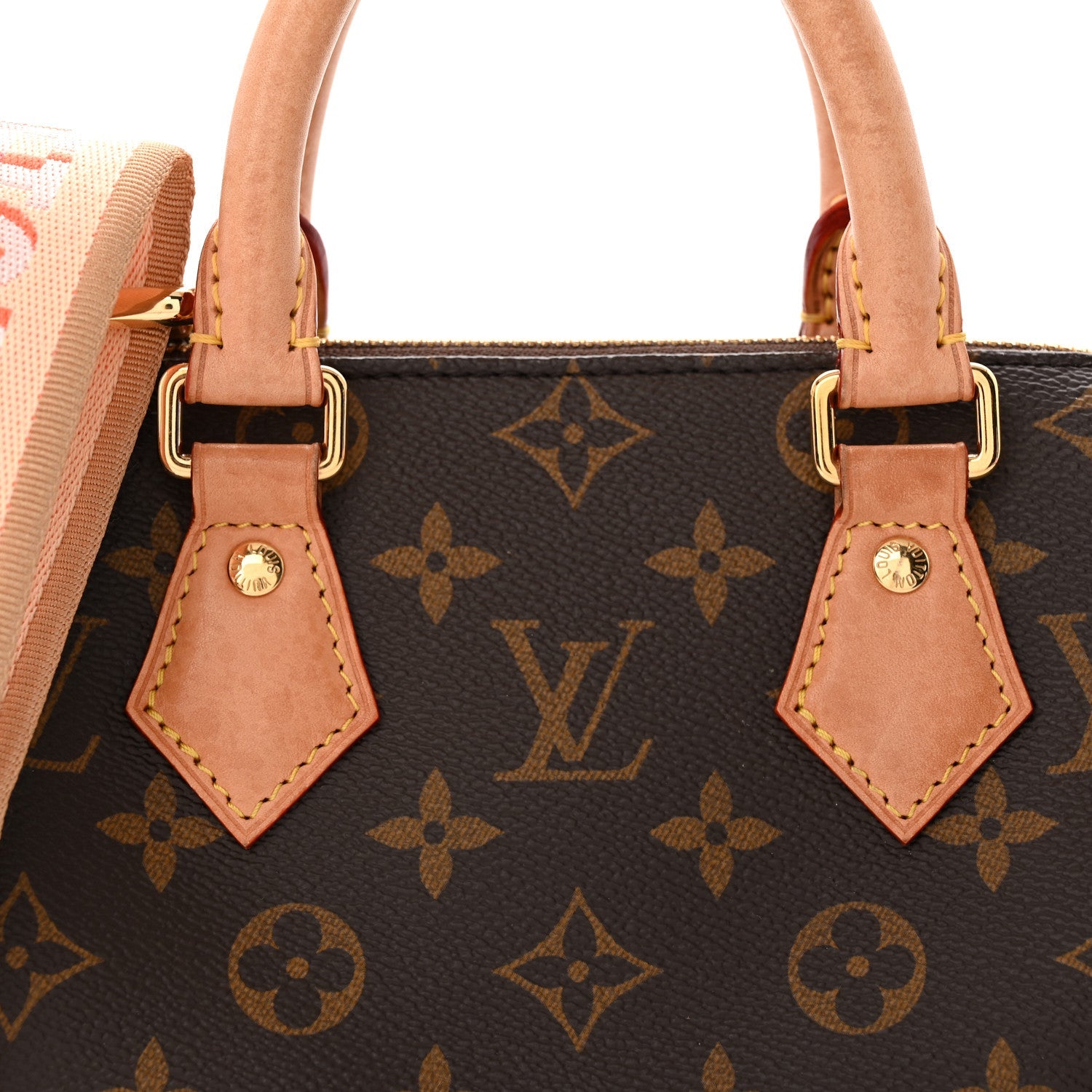 Louis Vuitton Monogram Speedy Bandouliere 20 Pink Orange