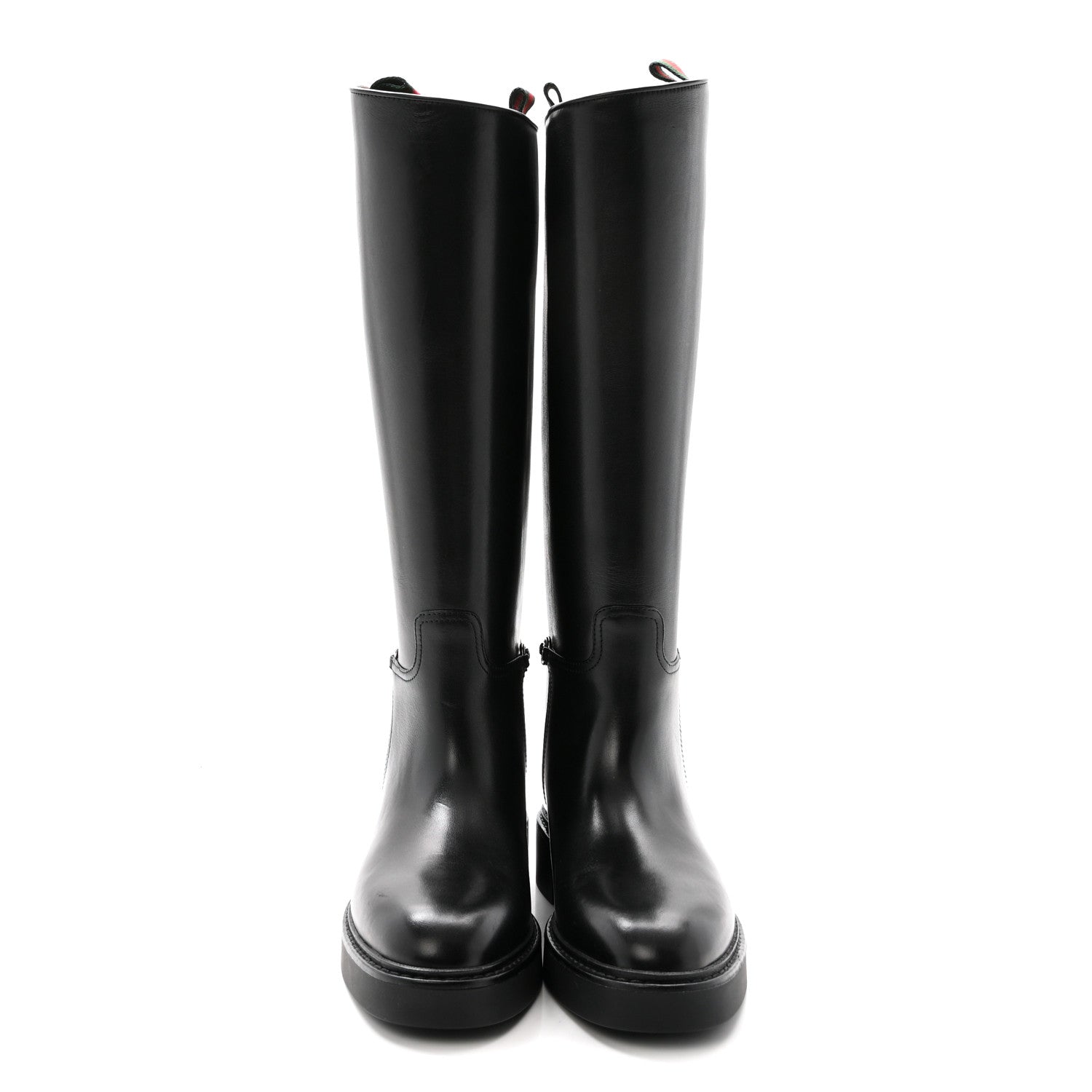 Gucci Marot Lux Michelangelo Slim Horsebit Riding Boots 37.5 Black