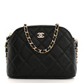 Chanel Caviar Quilted Classic Clutch With Chain Black