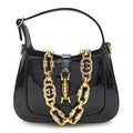 Gucci Patent Mini Jackie 1961 Crystal Hobo Black