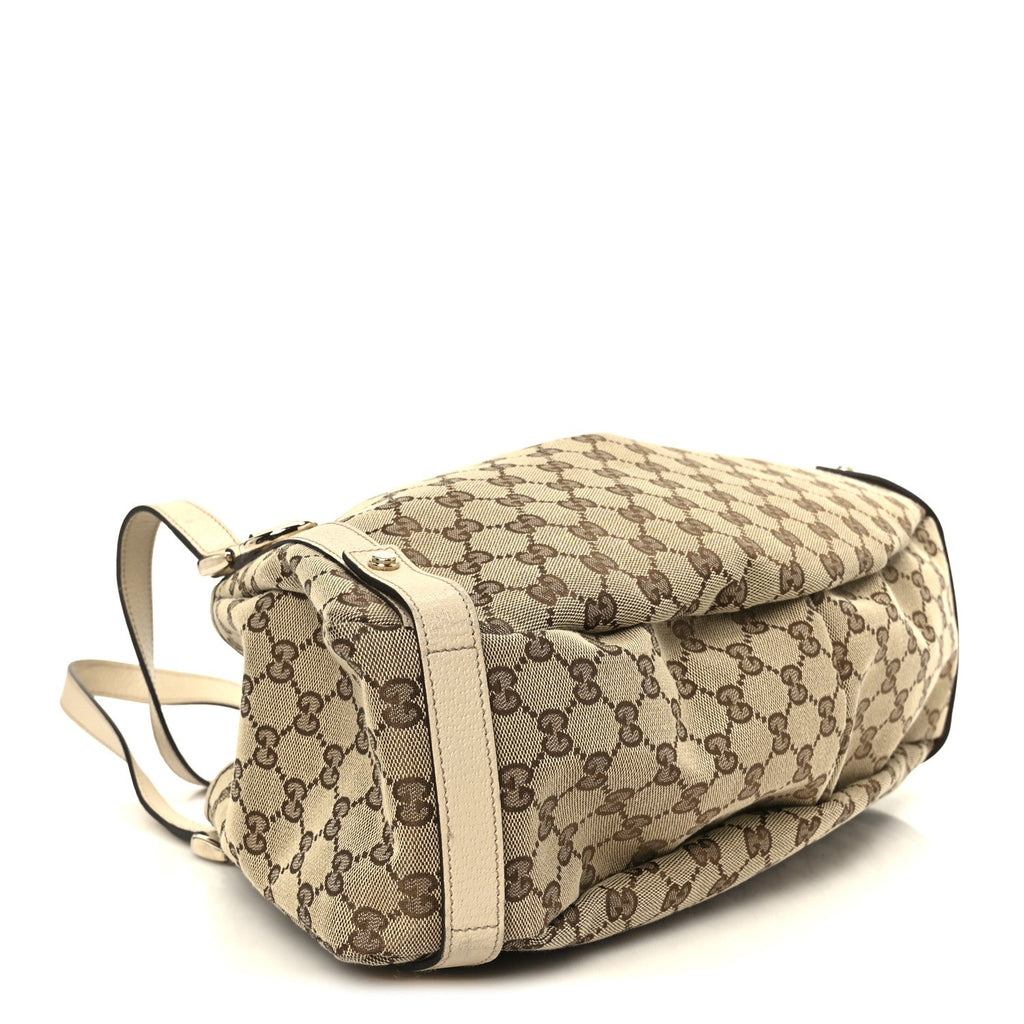 Gucci Monogram Medium Abbey Shoulder Bag Off White