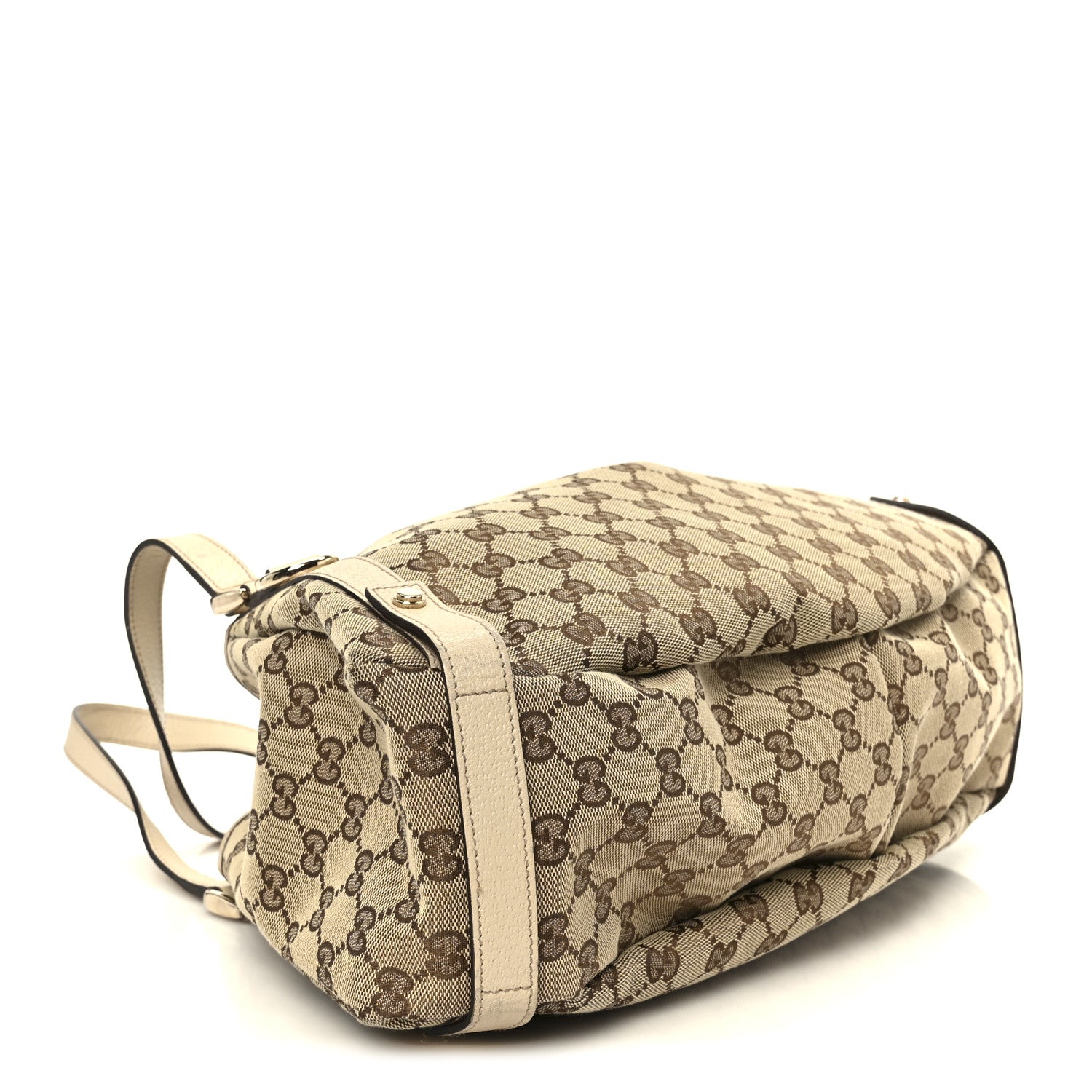 Gucci Monogram Medium Abbey Shoulder Bag Off White