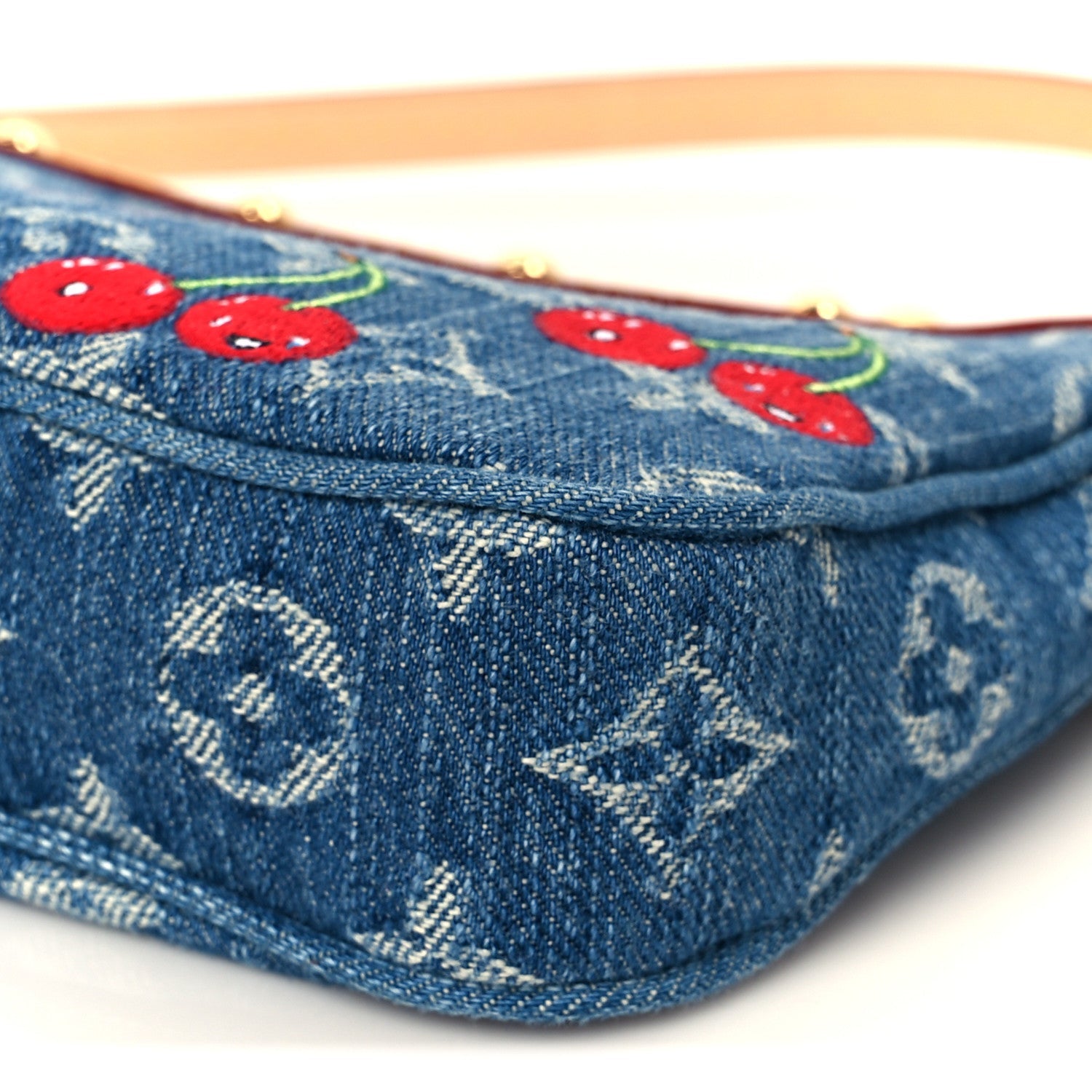 Louis Vuitton LV X TM Monogram Denim Cerises Pochette Accessories Blue