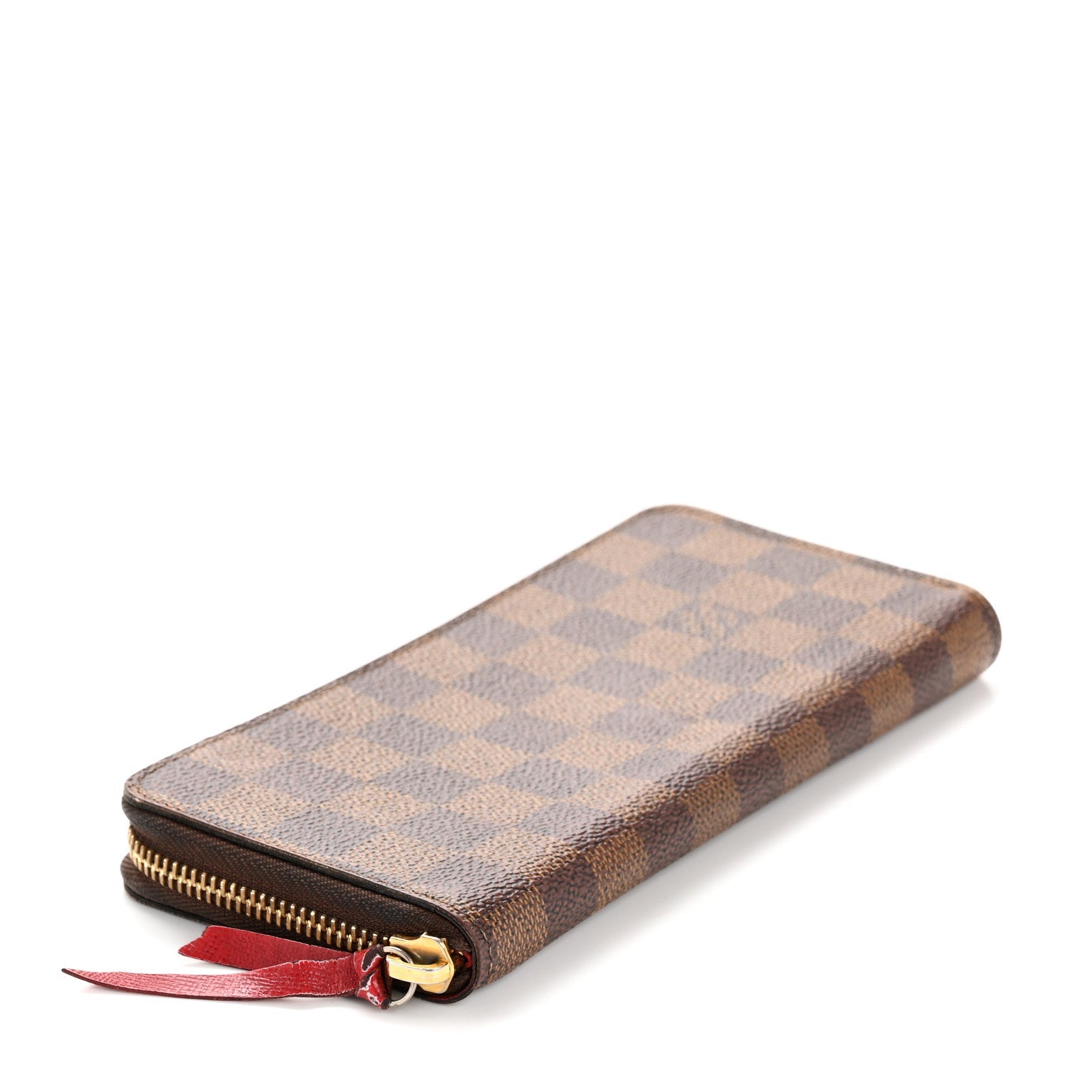 Louis Vuitton Damier Ebene Clemence Wallet Cherry