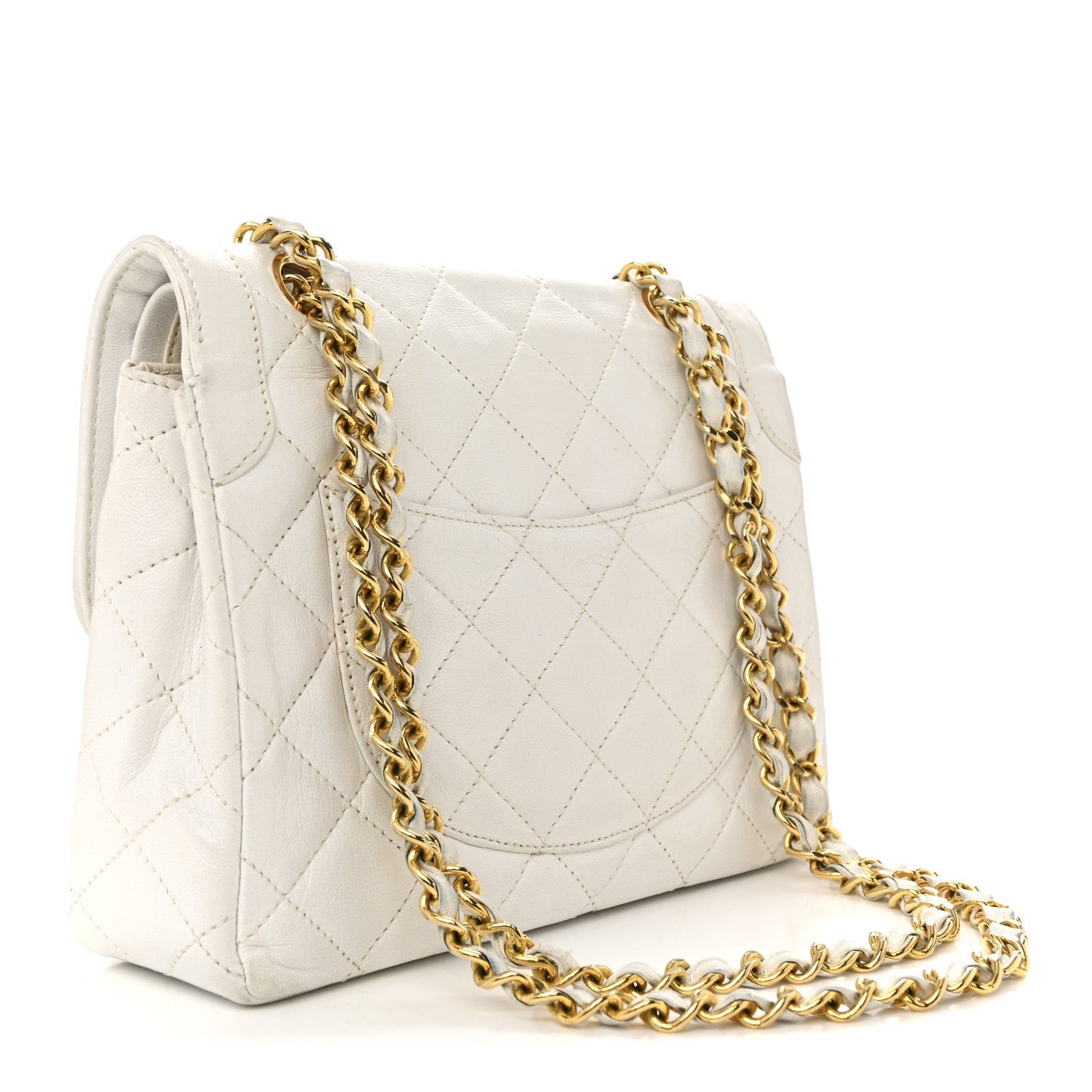 Chanel Lambskin Quilted Small Flap White