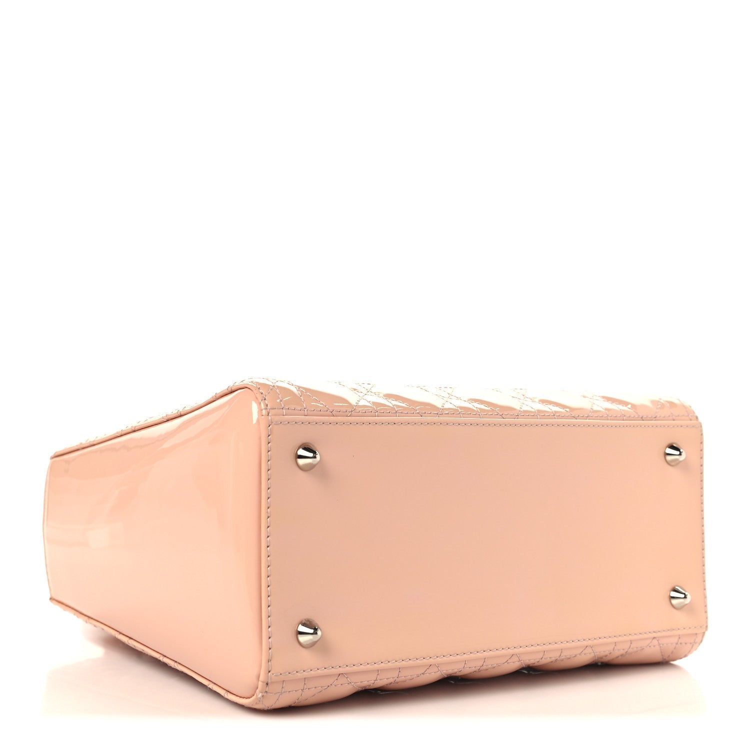 Christian Dior Patent Cannage Medium Lady Dior Rose Clair