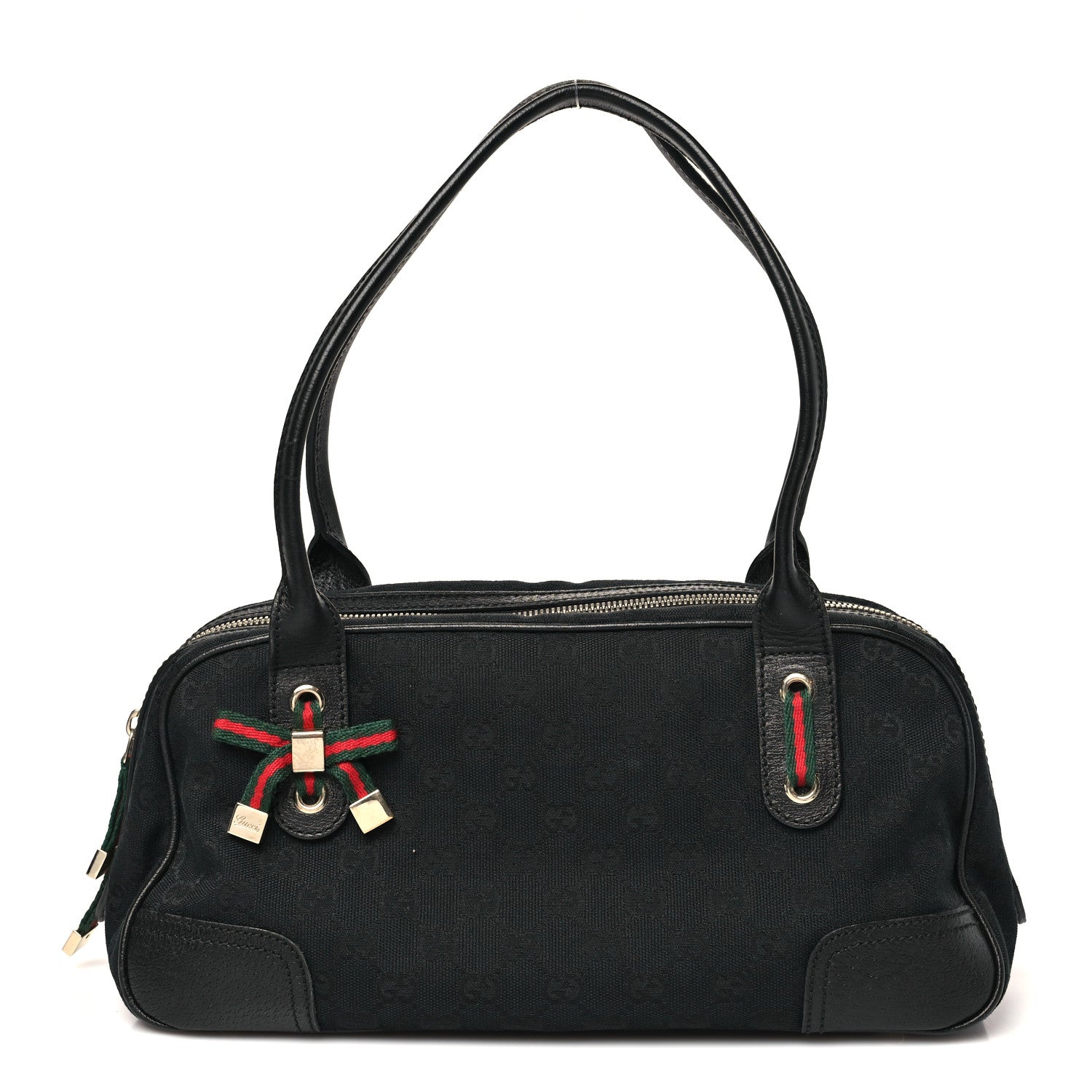 Gucci Monogram Small Princy Satchel Black