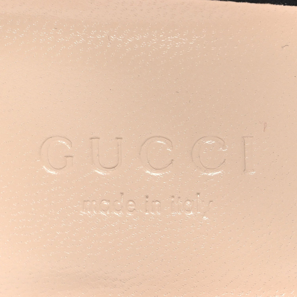 Gucci Lifford Calfskin GG Marmont Ankle Wrap 105mm Sandals 37 Black