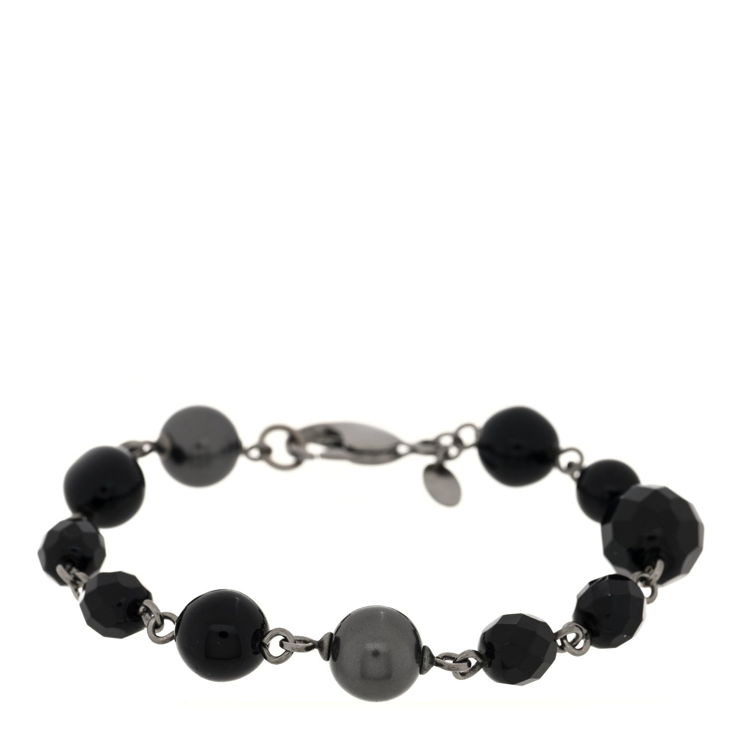 Bead Bracelet Ruthenium Black