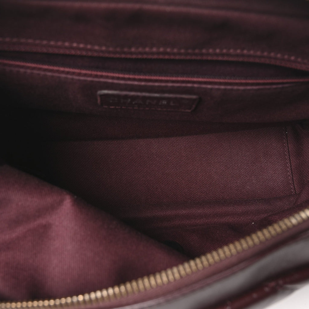 Chanel Aged Calfskin Medium New Portobello Flap Burgundy