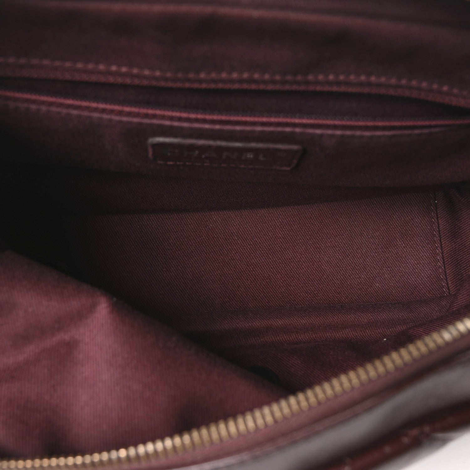 Chanel Aged Calfskin Medium New Portobello Flap Burgundy