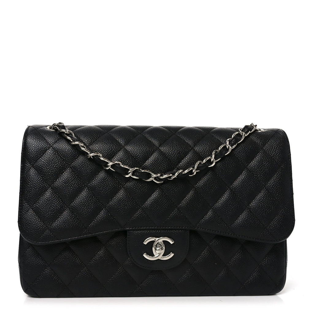 Chanel Caviar Quilted Jumbo Double Flap Black