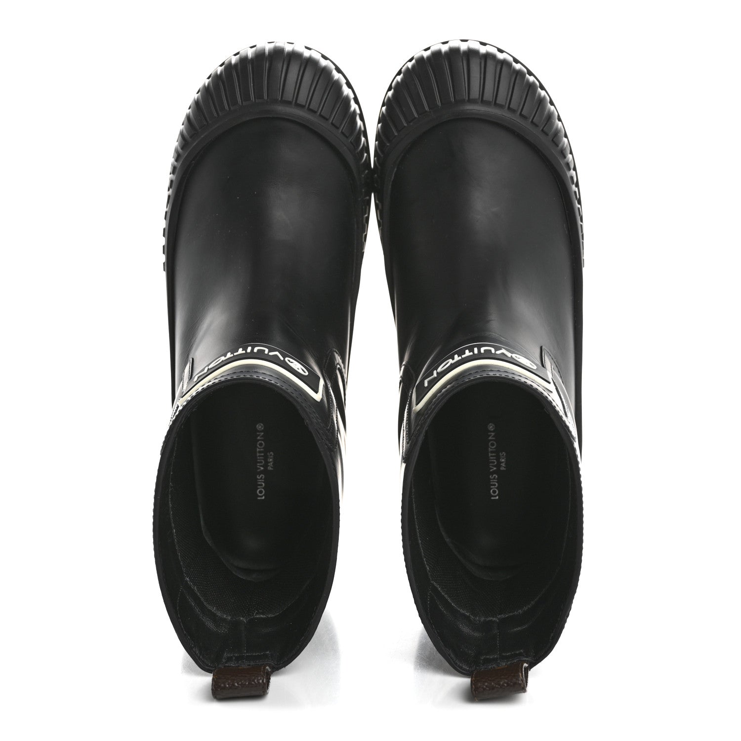 Louis Vuitton Calfskin Polar Flat Ankle Boots 38 Black