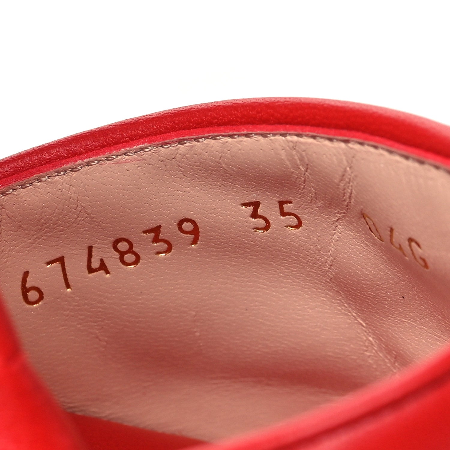 Gucci Nappa Matelasse GG Marmont 75mm Slide Sandals 35 Maple Red