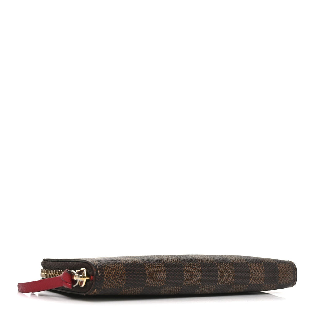 Louis Vuitton Damier Ebene Clemence Wallet Cherry