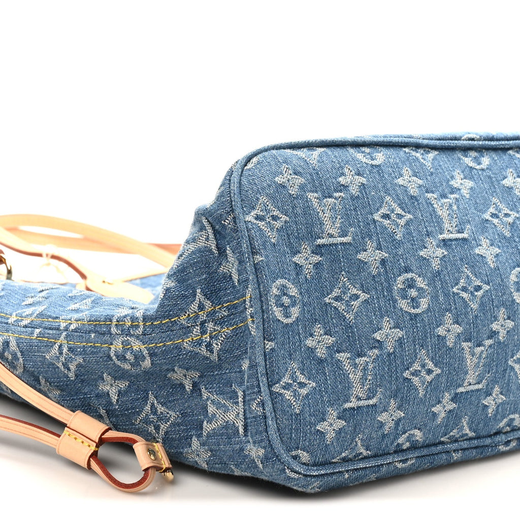 Louis Vuitton Monogram Denim Neo Neverfull MM Blue