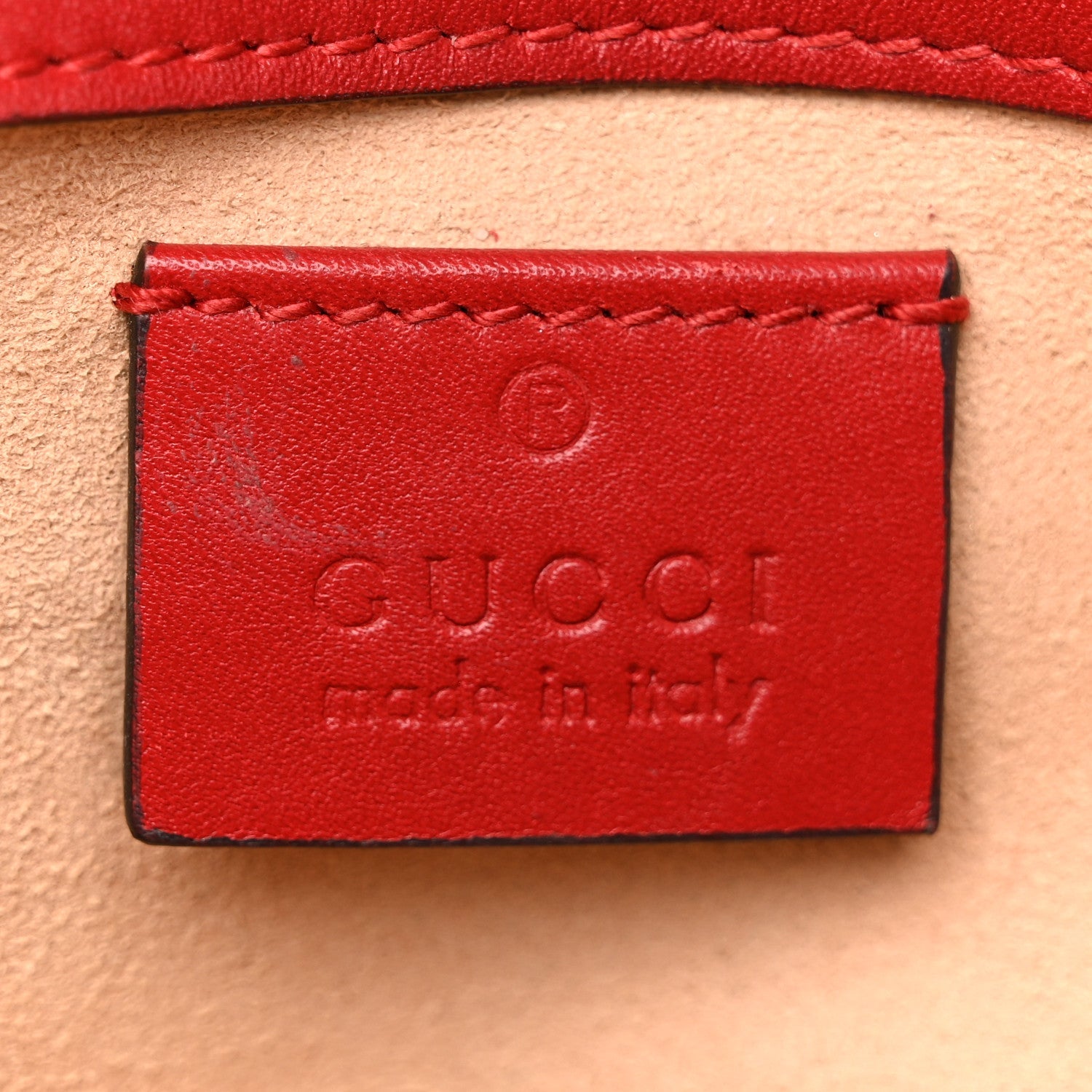 Gucci Calfskin Matelasse Super Mini GG Marmont Shoulder Bag Hibiscus Red