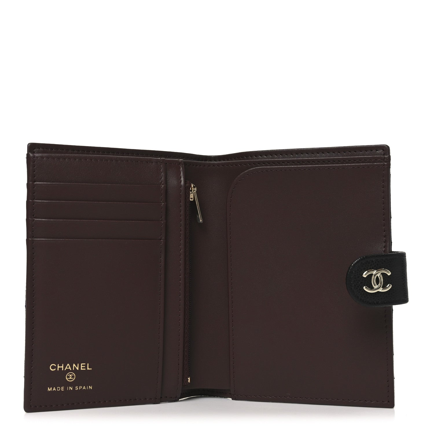 Caviar Quilted Passport Holder Black