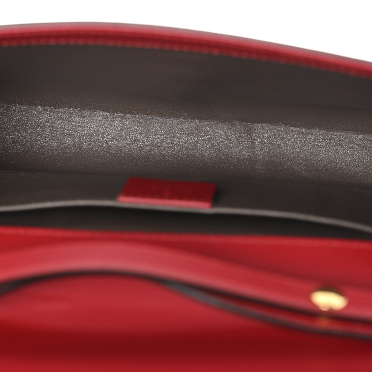 Gucci Smooth Calfskin Small Zumi Top Handle Shoulder Bag Hibiscus Red