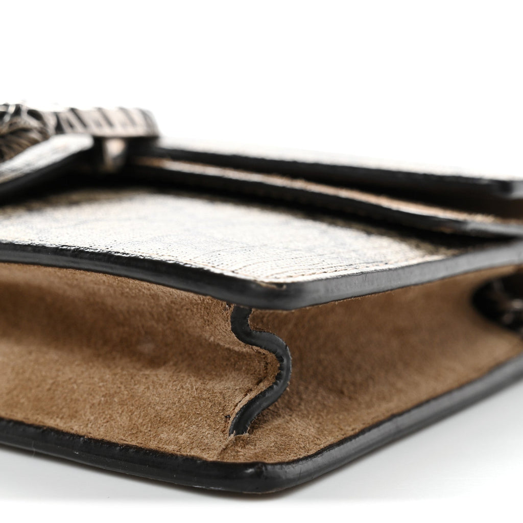 Gucci GG Supreme Monogram Super Mini Dionysus Shoulder Bag Taupe