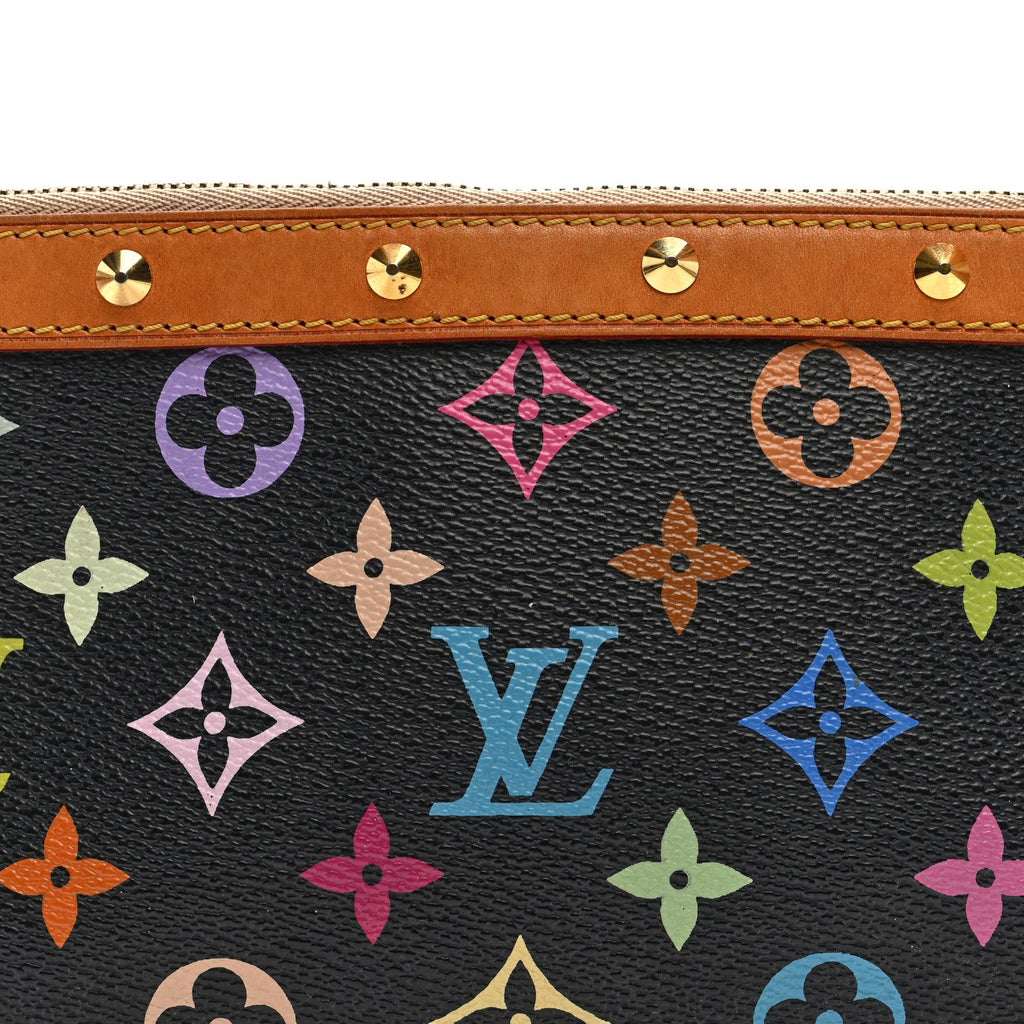 Louis Vuitton Monogram Multicolor Pochette Accessories Black