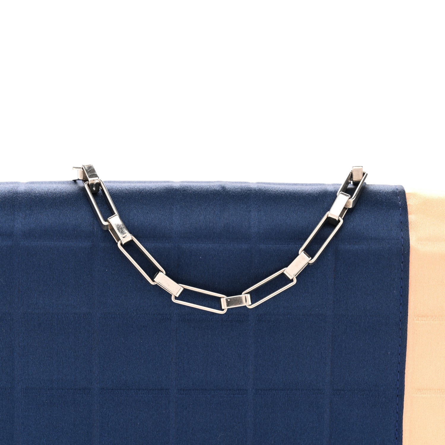 Chanel Satin Chocolate Bar Flap Blue Light Pink